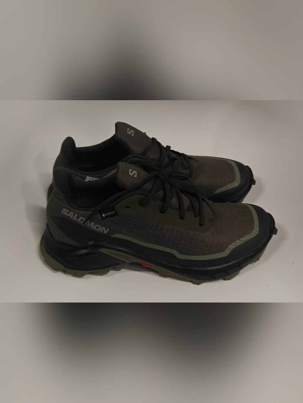 Salomon Mens Trail Running Shoes Ranger Green/Black  Alpha Cross 5gtx Gore-Tex
